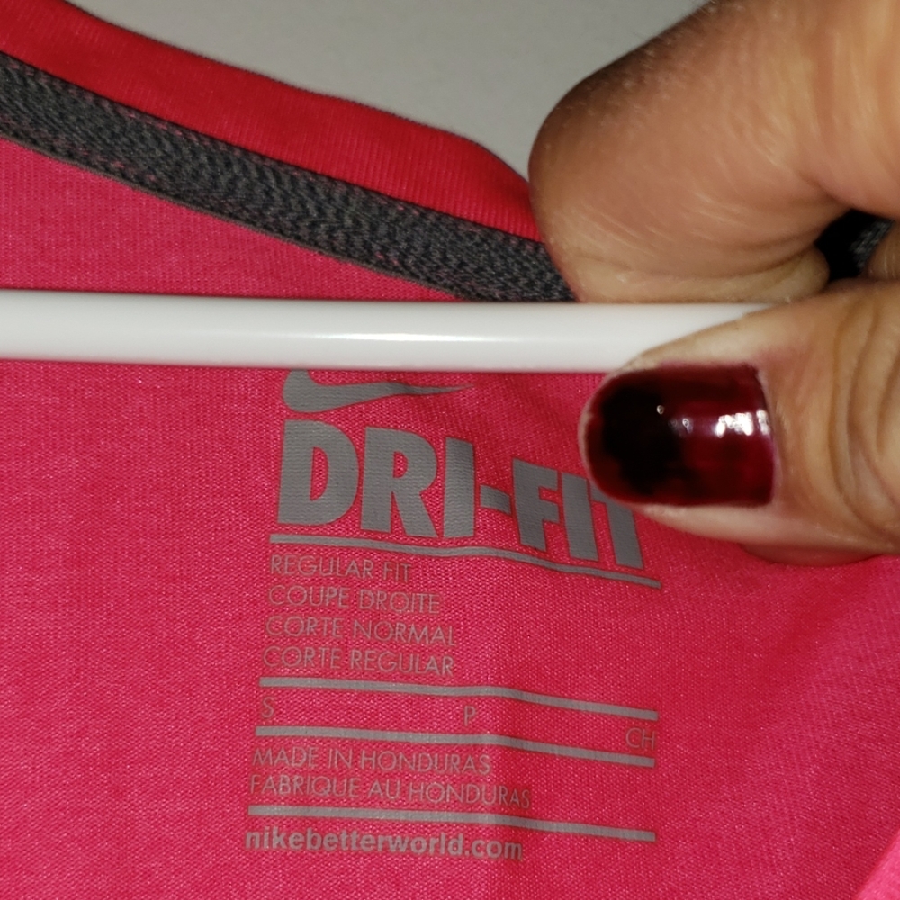 Hot Pink & Grey - •Nike• | Dri-Fit Athletic Tee - Picture 2 of 8